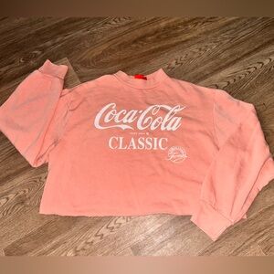 Baby Pink XL Coca-Cola Crop Sweater